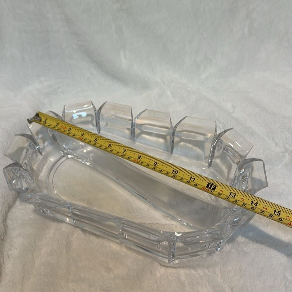 Vintage William Bounds Grainware Regal Lucite Oval Divided serving Dish MCM - Picture 7 of 10